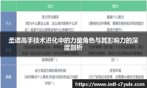 柔道高手技术进化中的力量角色与其影响力的深度剖析